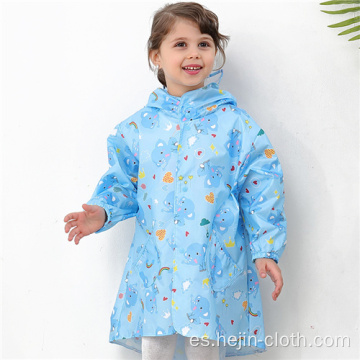 Ropa impermeable para niños de PVC resistente al fuego